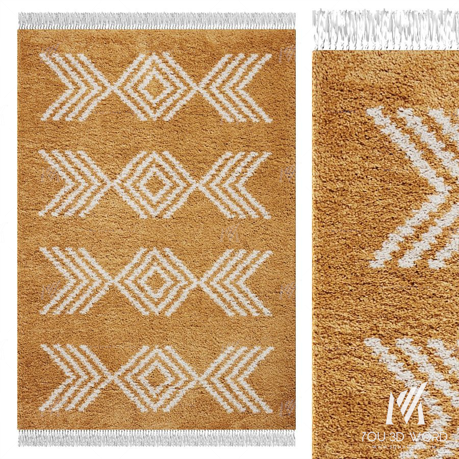 Carpet Think Rugs Boho 8886 Yellow